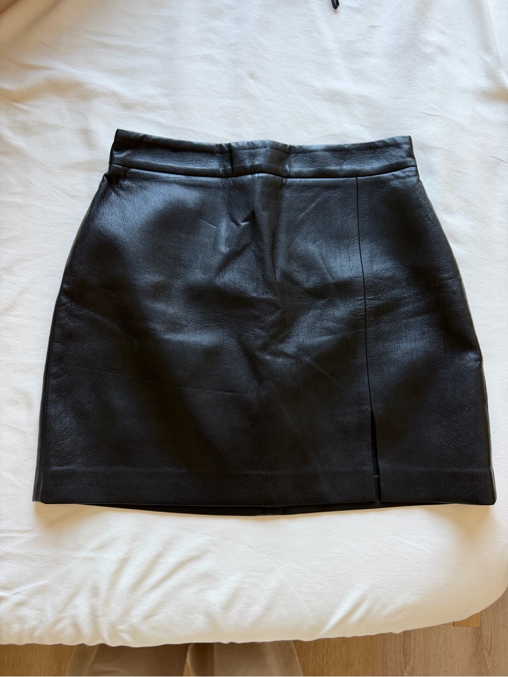 Aritzia Black Faux Leather Mini Skirt